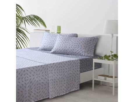 Conjunto de Lençois COTTON ARTEAN Loto (Cinzento - Cama de 200 cm - Bambú)