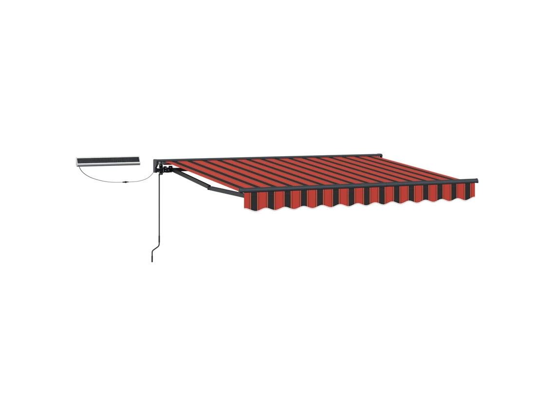 Conjunto 1 Toldo Retrátil Elétrico Vidaxl Antracite Alumínio (2,5 X 2 M)