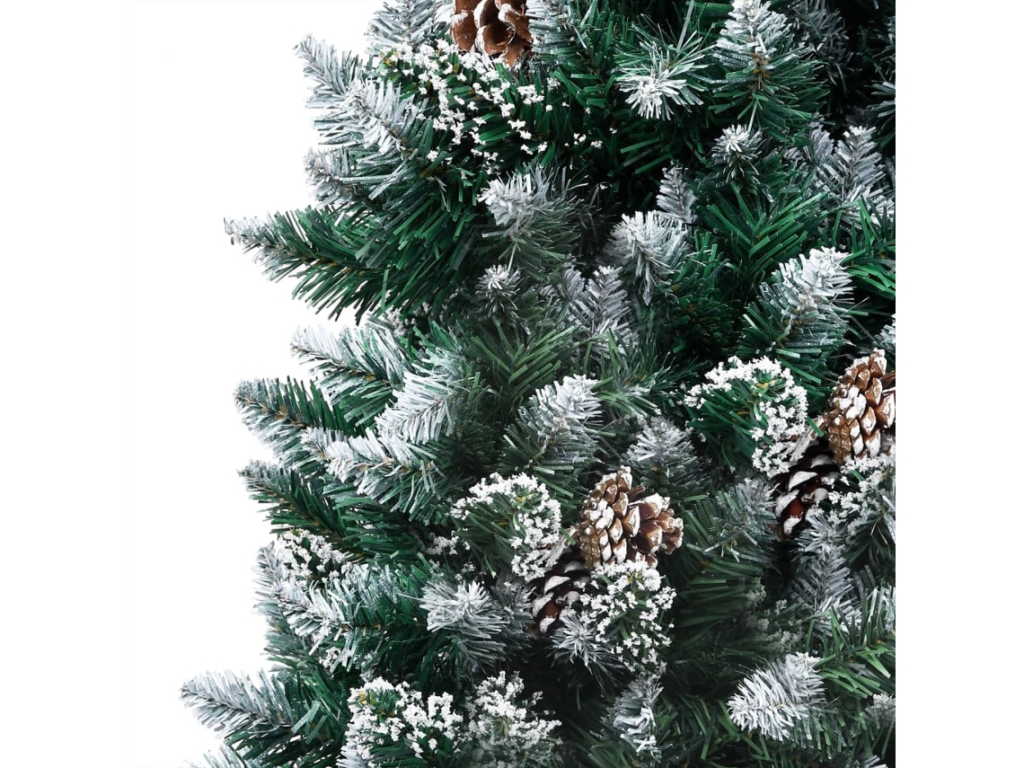 Árvore de Natal vidaXL artificial com pinhas e neve branca 210 cm - Árvores  de Natal - Compra na