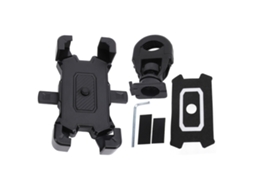 Suporte de telefone para moto com absorção de impactos, giratório 360 graus para guidão de moto elétrica preto S/MARCA