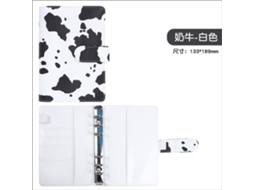 A6 Leopard Print Pu Leather Loose Leaf Journal Notebook Cover Milk