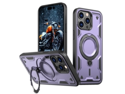 Capa Armor Híbrida Pc Tpu Para Iphone 13 Pro - Suporte De Anel Magsafe
