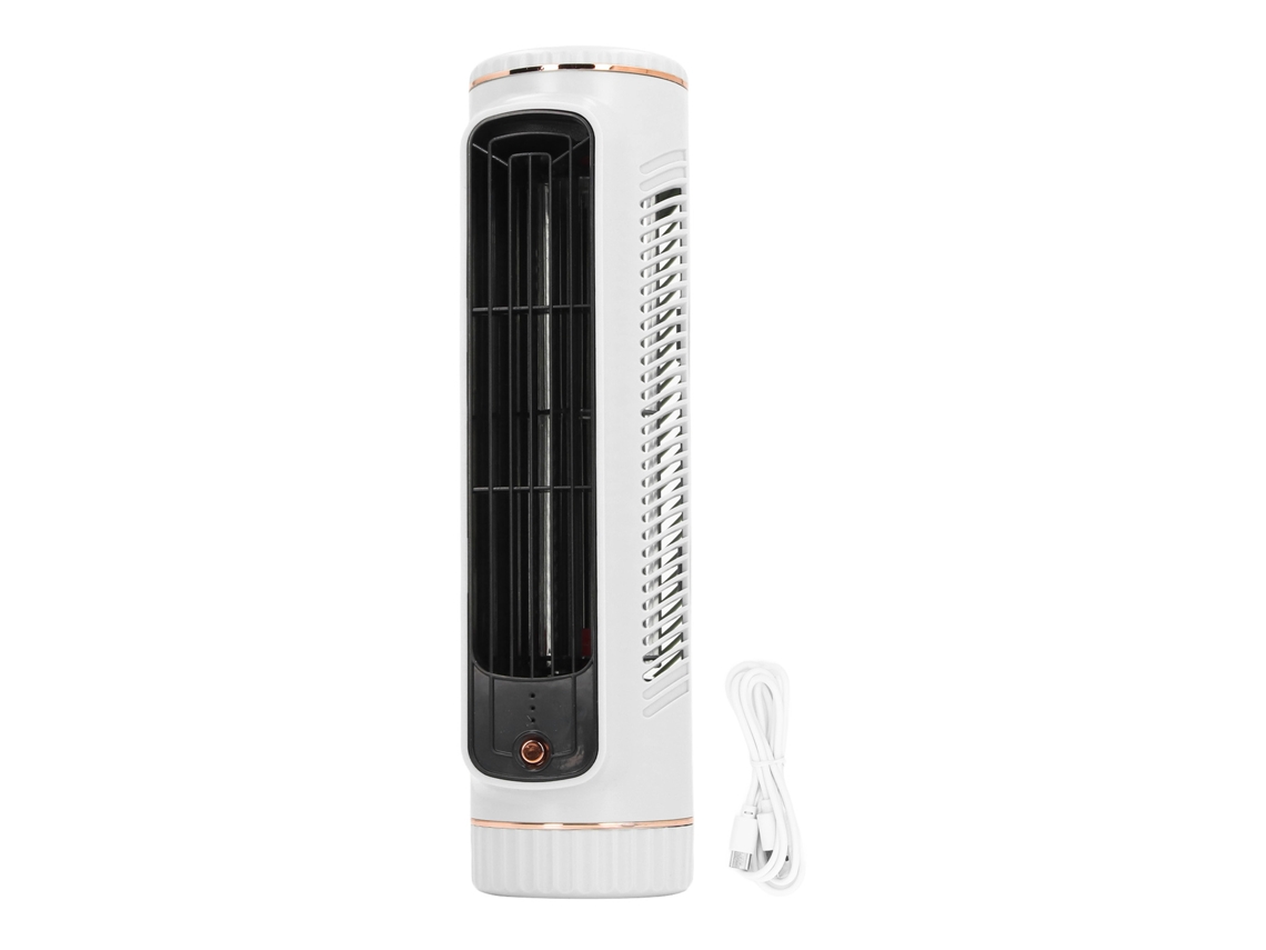 Ventilador de Mesa Sem Pás 3 Velocidades Silencioso Recarregável para Quarto e Escritório