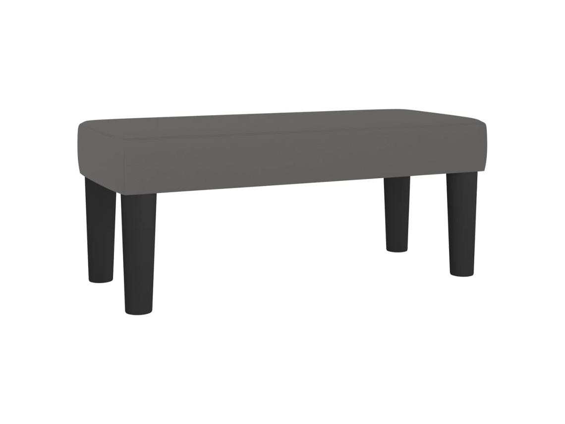 Bench, Benches Vidaxl Cinzeto Couro Artificial (70 X 30 X 30 Cm)