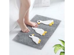 Tapete De Banho De Pato Bonito, Lavável À Máquina, Antiderrapante, Absorvente, Suave (cinza, 24x16 Polegadas)