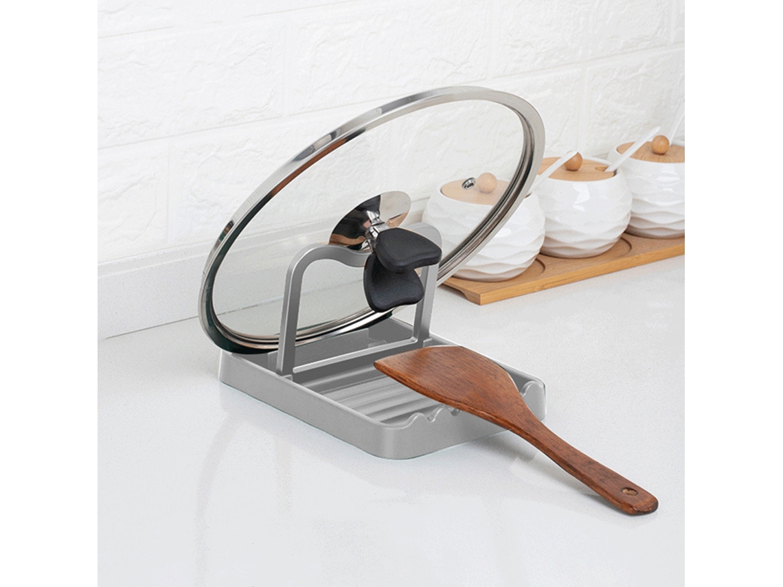 Suporte para Panela Tampa, Suporte Espátula, Colher, Purificador Pratos Multifuncional, Utensílio Armazenamento Cozinha -aquaforge