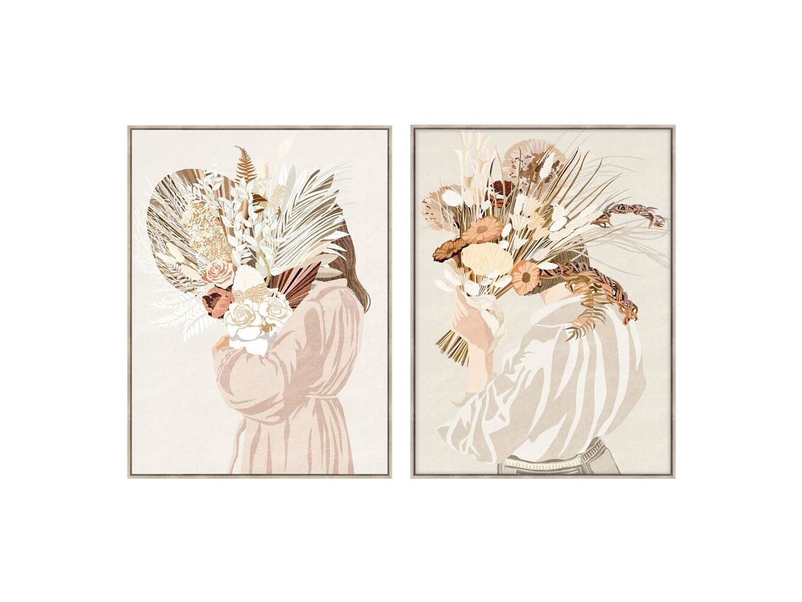 Pintura DKD HOME DECOR (Tecido - Multicor)