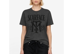 Rockinstone Scarface Movie Symbol Heather Black Adult T-shirt Size:m