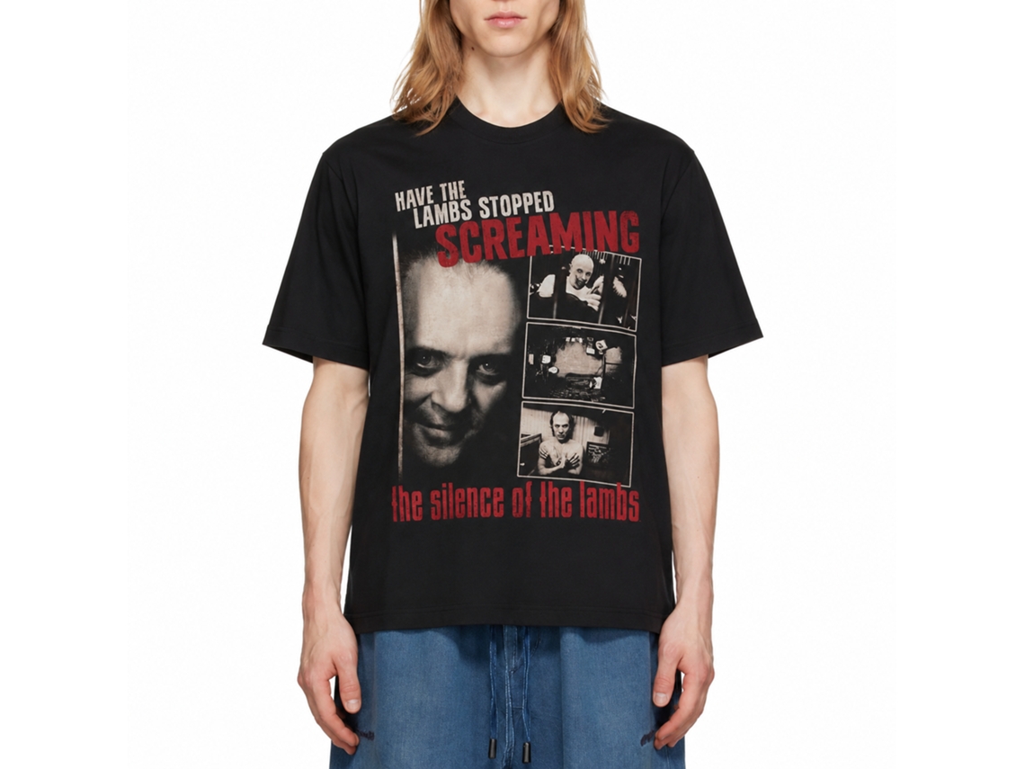 Rockinstone Silence Of The Lambs Movie Screaming Black Adult T-shirt Size:m