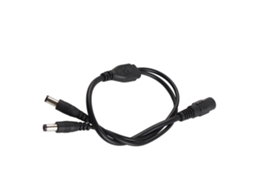 Divisor De Cables Adaptador De Corriente 5.5x2.1mm Extensión 1 Hembra A 2 Machos Para Cámara Cctv