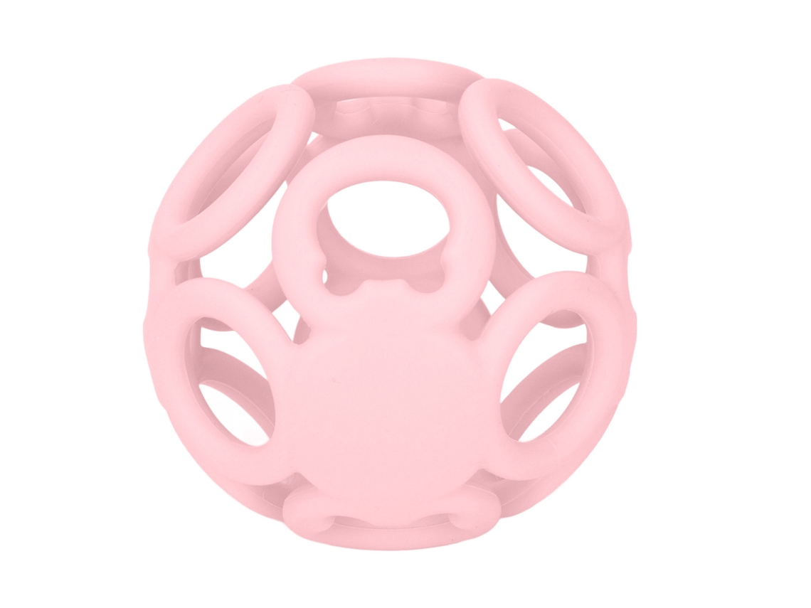 Mali bola Mordedor para Bebê Silicone Grau Alimentar Reduz Dor Textura Sensorial Rosa