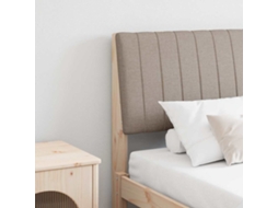 Vidaxl Cabeceira Estofada Cinzento-acastanhado 150 Cm