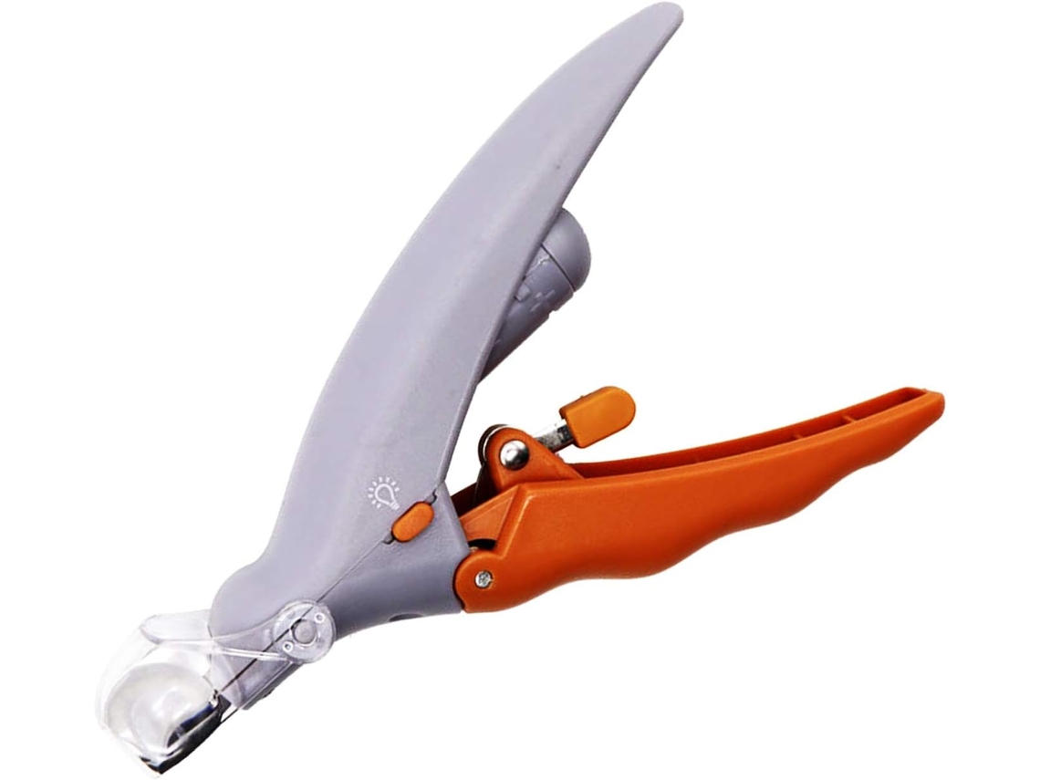 Cortador de unhas LED laranja para animais de estimação