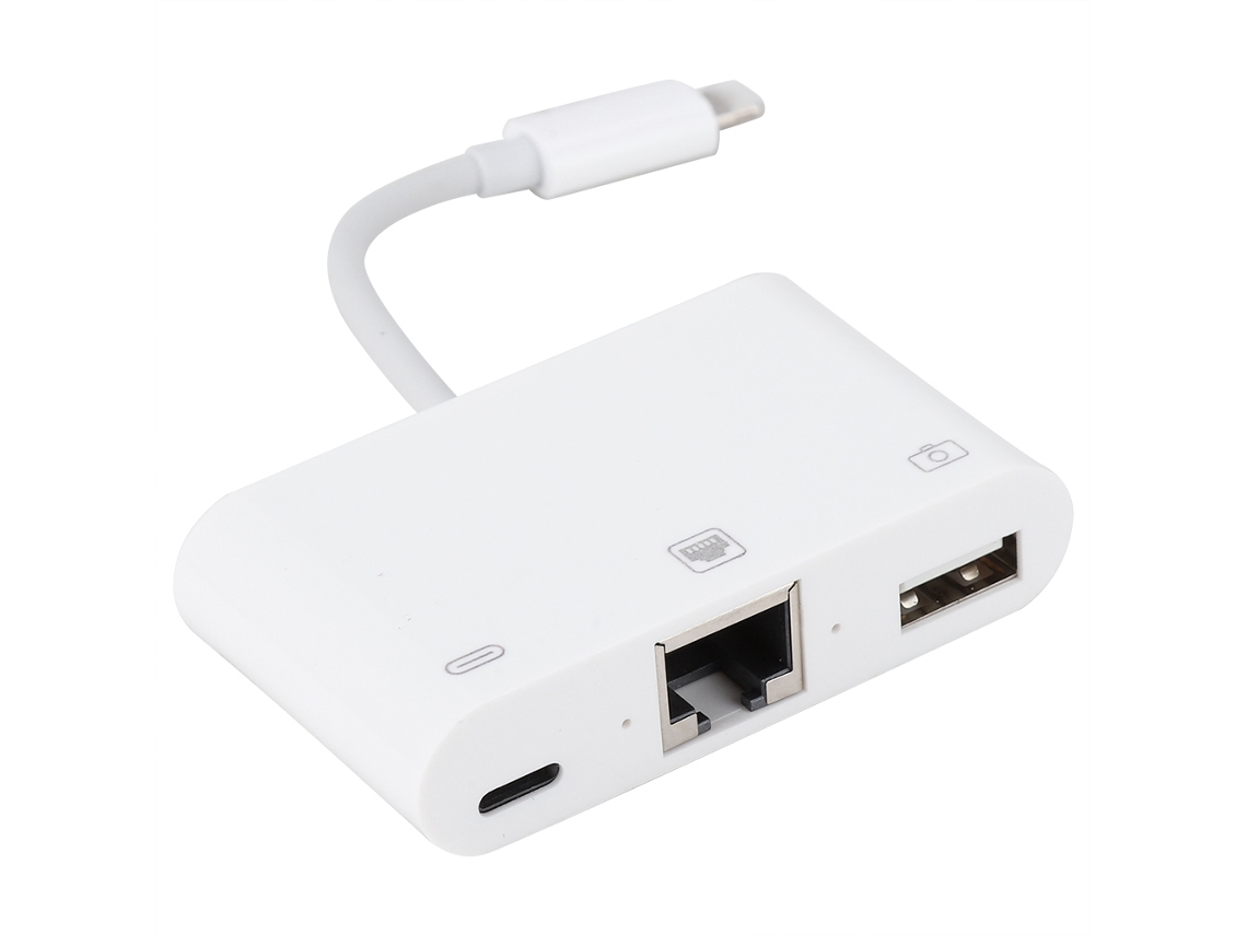 Adaptador Lightning para Ethernet Rj45 com Carregamento LAXISCREED