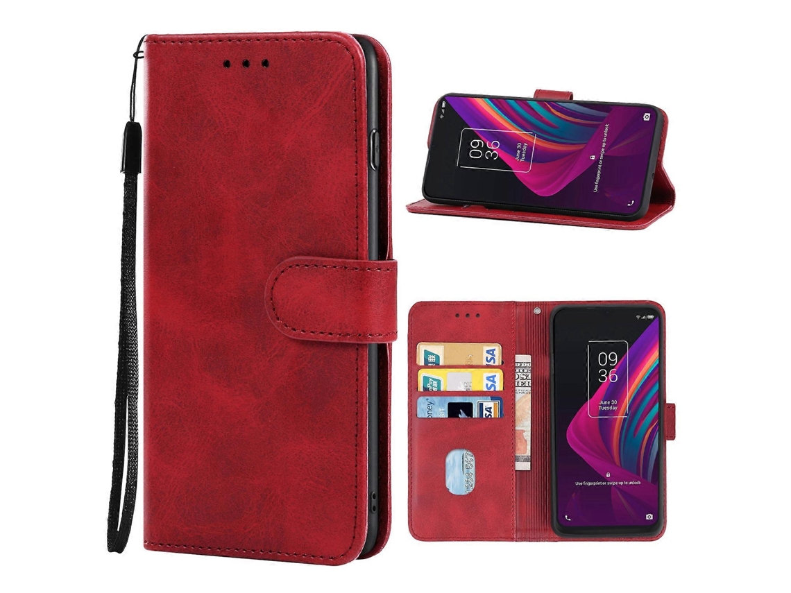Capa De Couro Para Celular Tcl 10 Se (marrom)