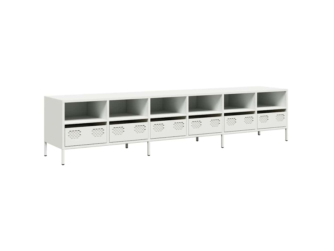 Tv Cabinet, Tv Cabinets Vidaxl Branco Aço (n/a)