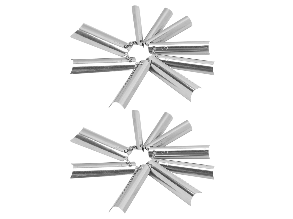 18pcs Ferramenta De Corte De Unhas French Manicure Com 9 Tamanhos Forma C Profunda Para Linha De Sorriso