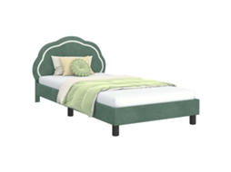 Estrutura de Cama Infantil com Cabeceira Verde do Mar MAISON EXCLUSIVE