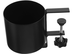 Suporte Para Copos De Mesa Com Clipe E Integrado, Em Ferro Preto, Anti-derramamento E Compacto, Ideal Para