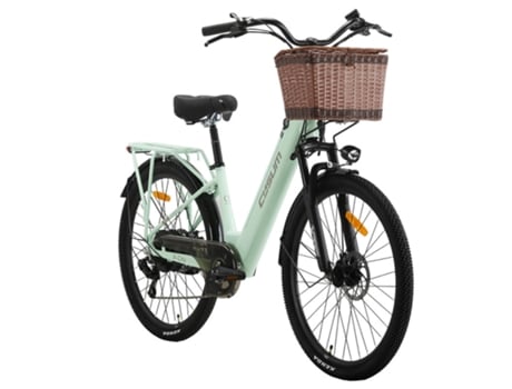 Bicicleta Elétrica Cysum X City 250w 48v 10.4ah 25km/h Velocidade Máxima 80km Alcance Freio A Disco Mecânico Shimano 7 Velocidades Verde