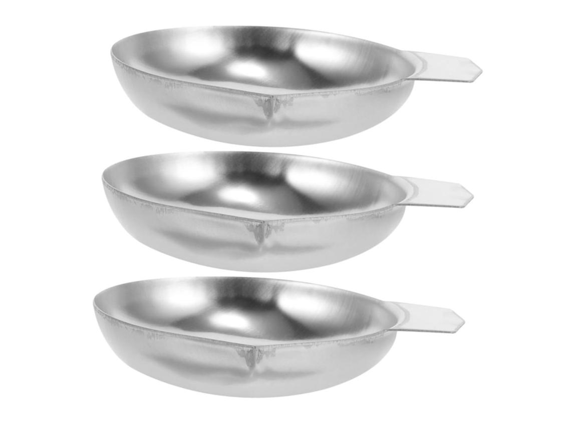 Conjunto De 3 Bandejas De Pesagem Em Aço Inoxidável, Prato De Pesagem Para Joias E Pós. Gokoco