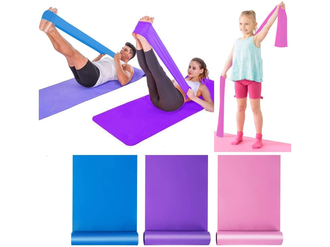 Faixa Elástica de Resistência 3 Níveis para Ioga, Pilates, Treino de Força e Academia AQUAFORGE