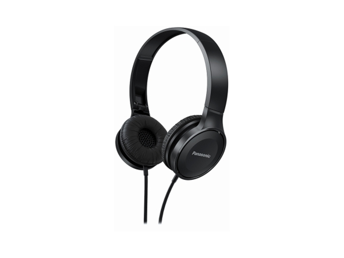 Auscultadores PANASONIC RP-HF100E (Over Ear - Microfone - Preto)