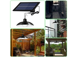 Luz de Teto LED Solar Dimmable com Controle Remoto IP65 Indoor e Outdoor