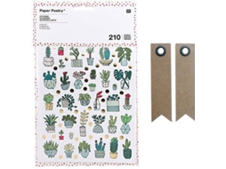 Conjunto 210 Adesivos YOUDOIT Plantas de Interior (25 x 15,5 x 0,5 cm)