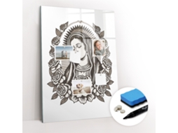 Quadro magnético da Virgem de Guadalupe para quarto infantil Espelharte (70x100 cm)