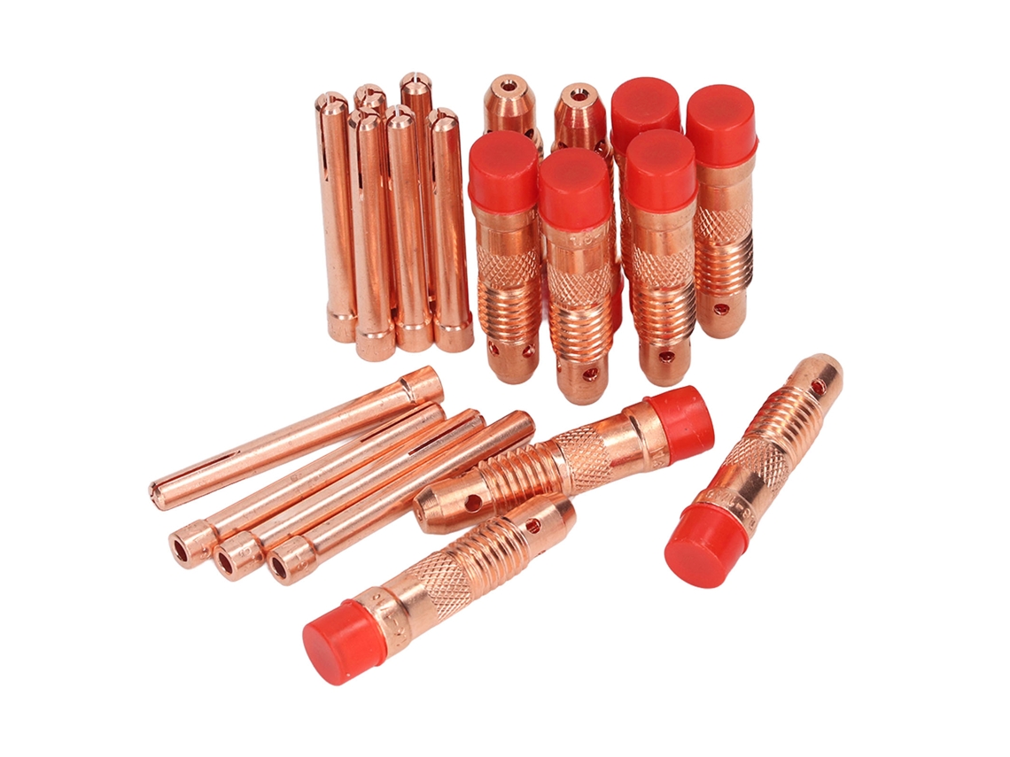 10pcs Coletores Tig Com 10pcs Acessórios De Tocha Conector De Cobre Consumíveis Para Soldagem Por Arco De Argônio