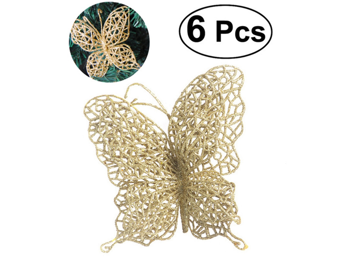 Decorações De Natal Borboleta Cebola 3unidades 7cm