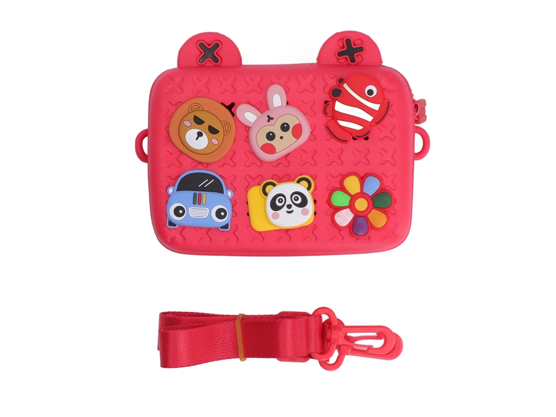 Bolsa Ombro Câmera Infantil Presente Aniversário Vermelha