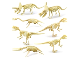 7 Pcs Esqueletos De Fósseis De Dinossauros Brinquedos De Ossos Para Crianças Brinquedos Arqueológicos