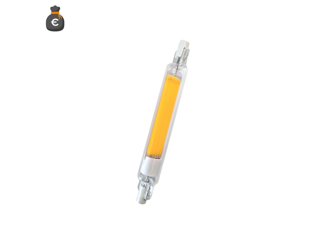 Lâmpada LED R7s 118mm 8w 1000lm Vidro EM Ø16mm 4000k
