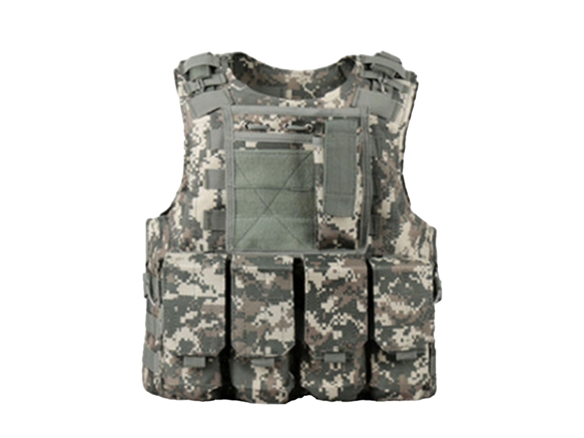 Colete militar para homens, leve, ajustável, para treinamento, caça, pesca, viagem, multifuncional