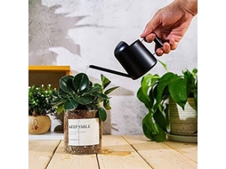 Lata De Spray De Aço Inoxidável Longa Para Plantas Internas E Externas Mini Lata De Metal Spray Preto 500ml
