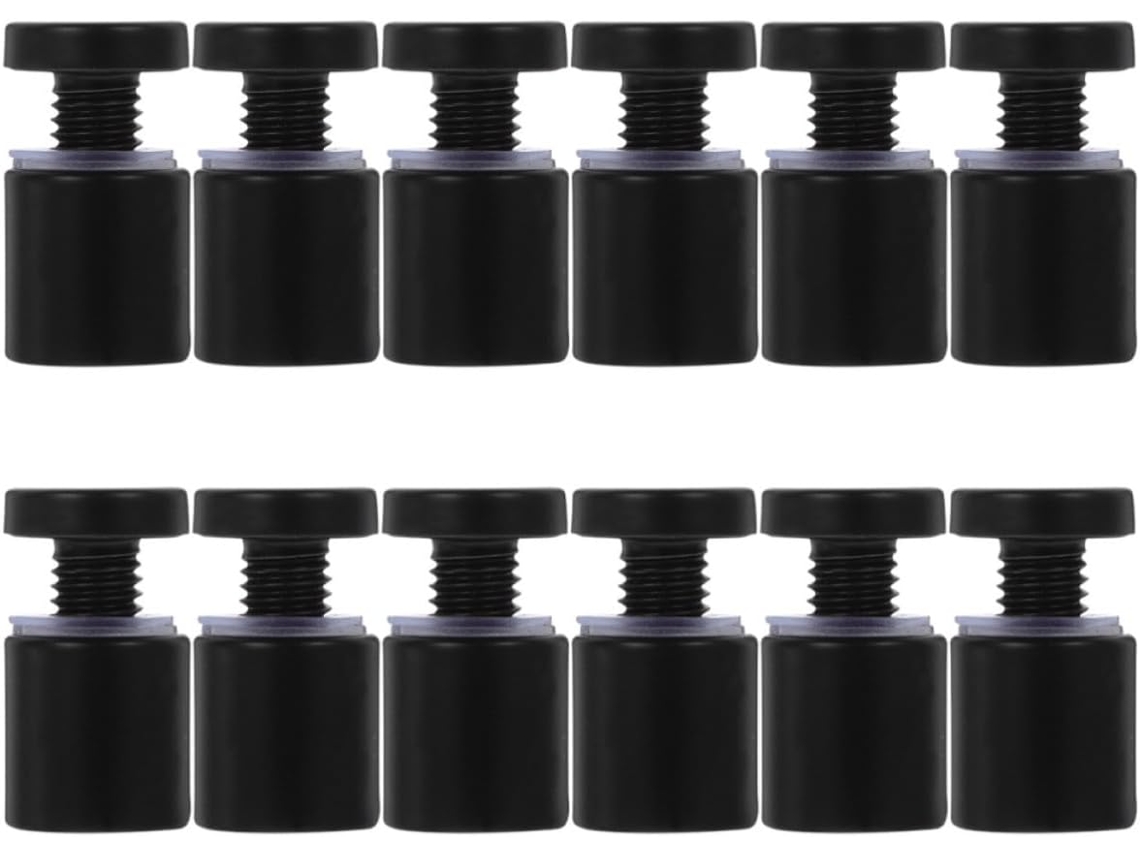 Espaçadores Parafusos em Aço Inoxidável para Publicidade, 12 Peças, Vermelhos