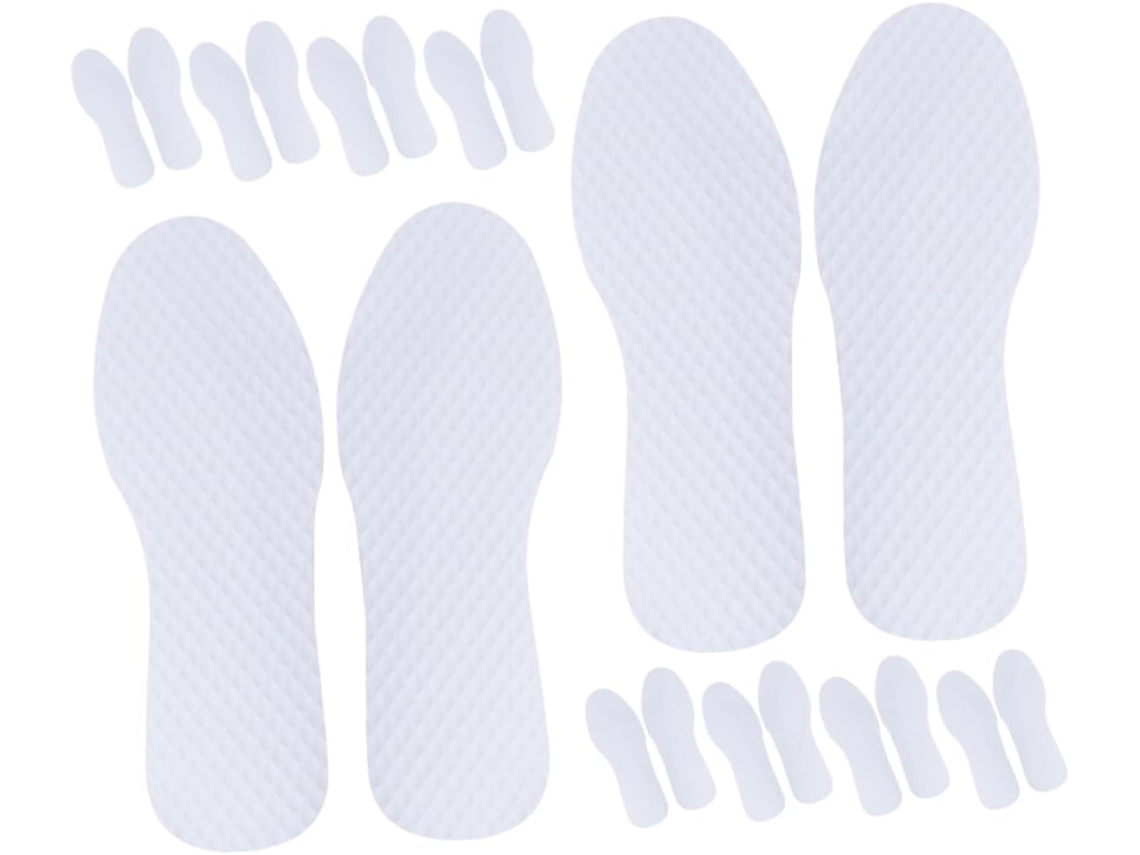 Palmilhas Esportivas Com Absorção De Impacto, Feitas De Celulose, Pacote Com 10 Pares, Flexíveis E Respiráveis, Ideais