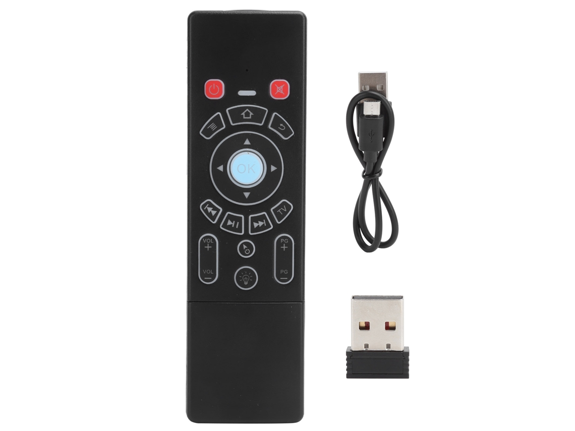 Mouse Teclado Remoto Sem Fio Com Iluminação 2.4g