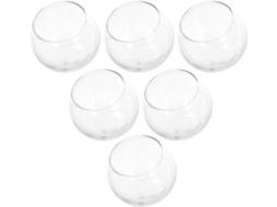 Conjunto De 6 Potes De Vidro Para Velas Decorativas De 100ml Com Design Elegante E Artesanal, Ideais Para Uso