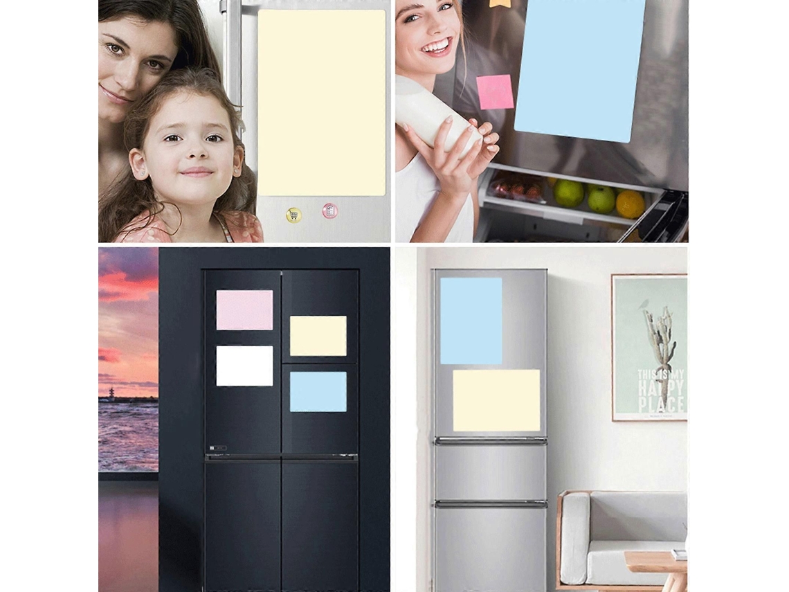 Quadro Magnético Adesivo Para Geladeira, Com Planejamento De Compras, Tamanhos 11,7x8 Polegadas E 16,5x11,7 Polegadas, Na Cor Amarela, Modelo A4