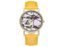 Reloj De Pulsera Para Hombre Moda Deportivo Cuarzo Analógico Amarillo