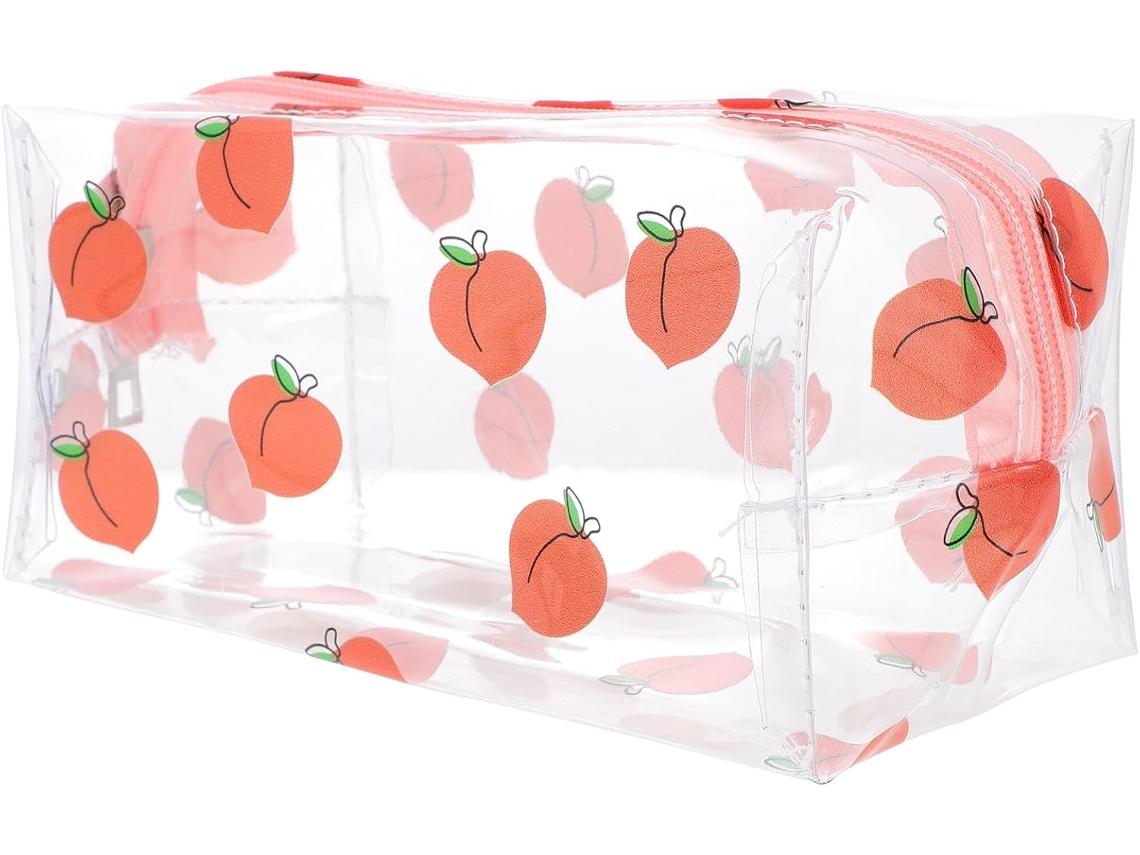 Nécessaire Transparente Impermeável Em Pvc Com Zíper Resistente.