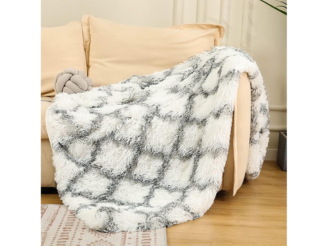 Manta Fansu Crystal Velvet com Estampa Super Macia e Fofa Colcha Lençóis Quentes de Inverno Pele Sintética 80x