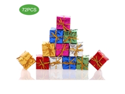 Laxiscreed Conjunto De Presentes De Natal, 72 Peças De 3cm Com Acabamento Brilhante Para Celebrações Natalinas