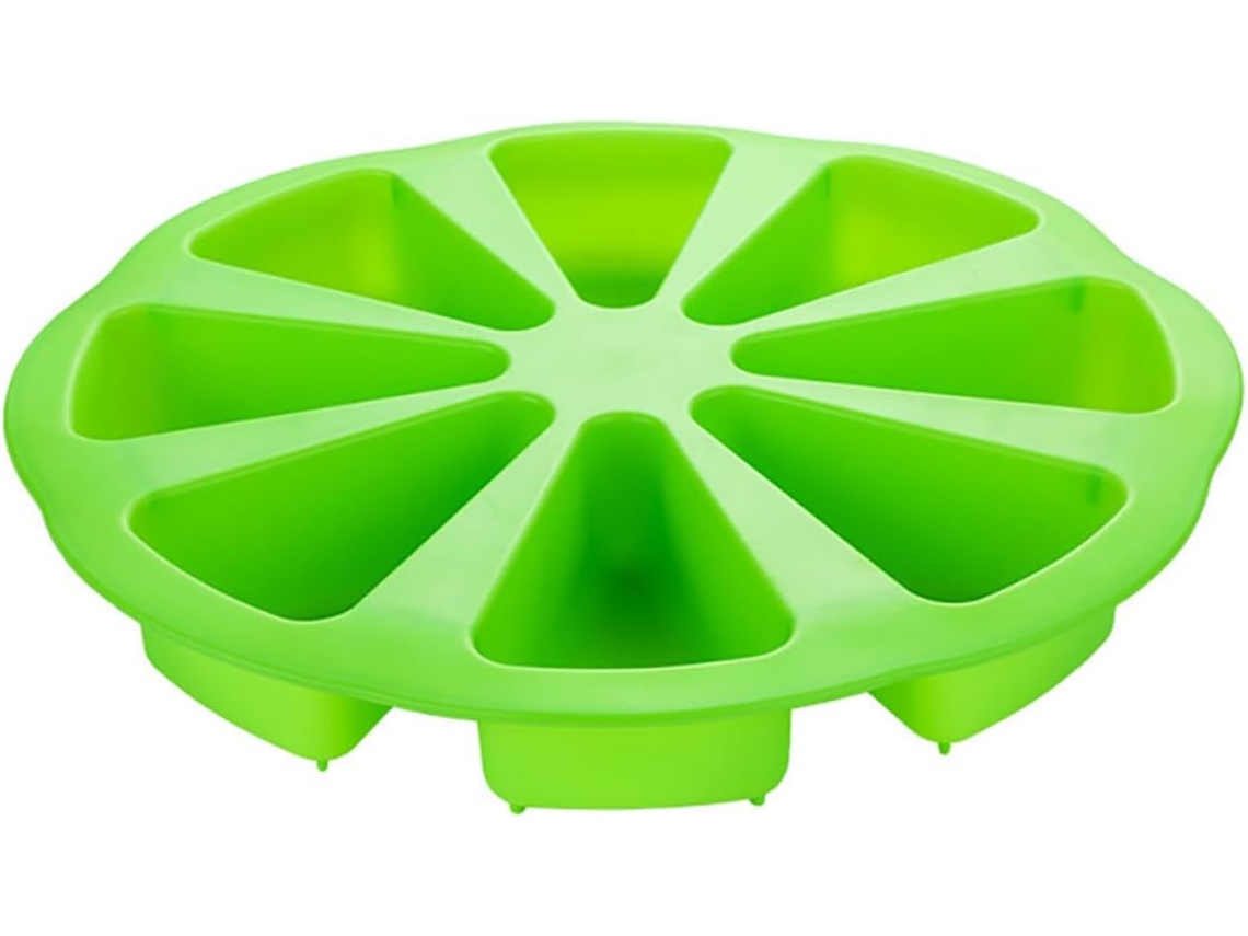 Forma De Silicone Verde Para Bolos Com 8 Cavidades.