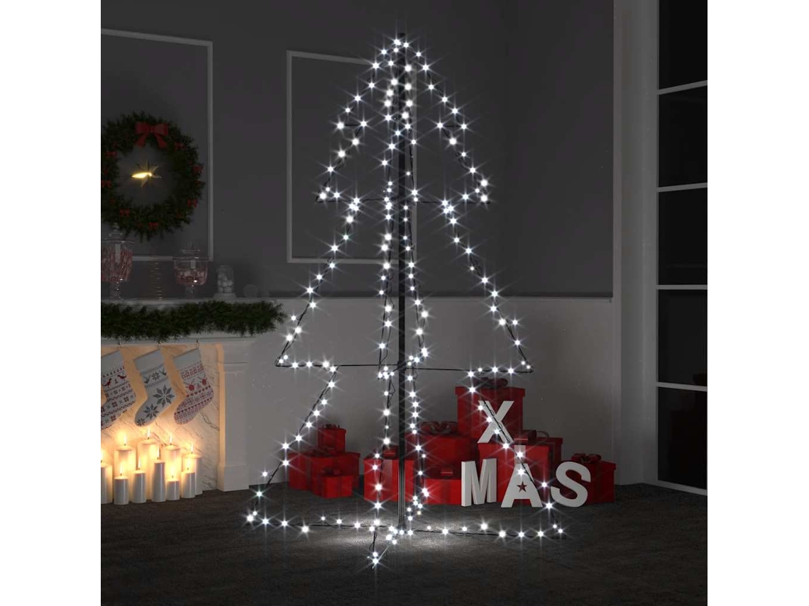 Vidaxl Árvore De Natal Em Cone 200 Leds 98x150 Cm Interior E Exterior