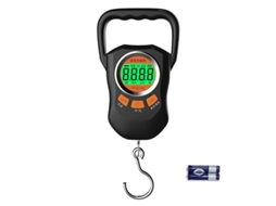 Balança Digital Portátil De 60 Kg Com Gancho Em Aço Inoxidável Para Malas, Bolsas De Viagem E Equipamento De Pesca. Preto Hexinyigjly