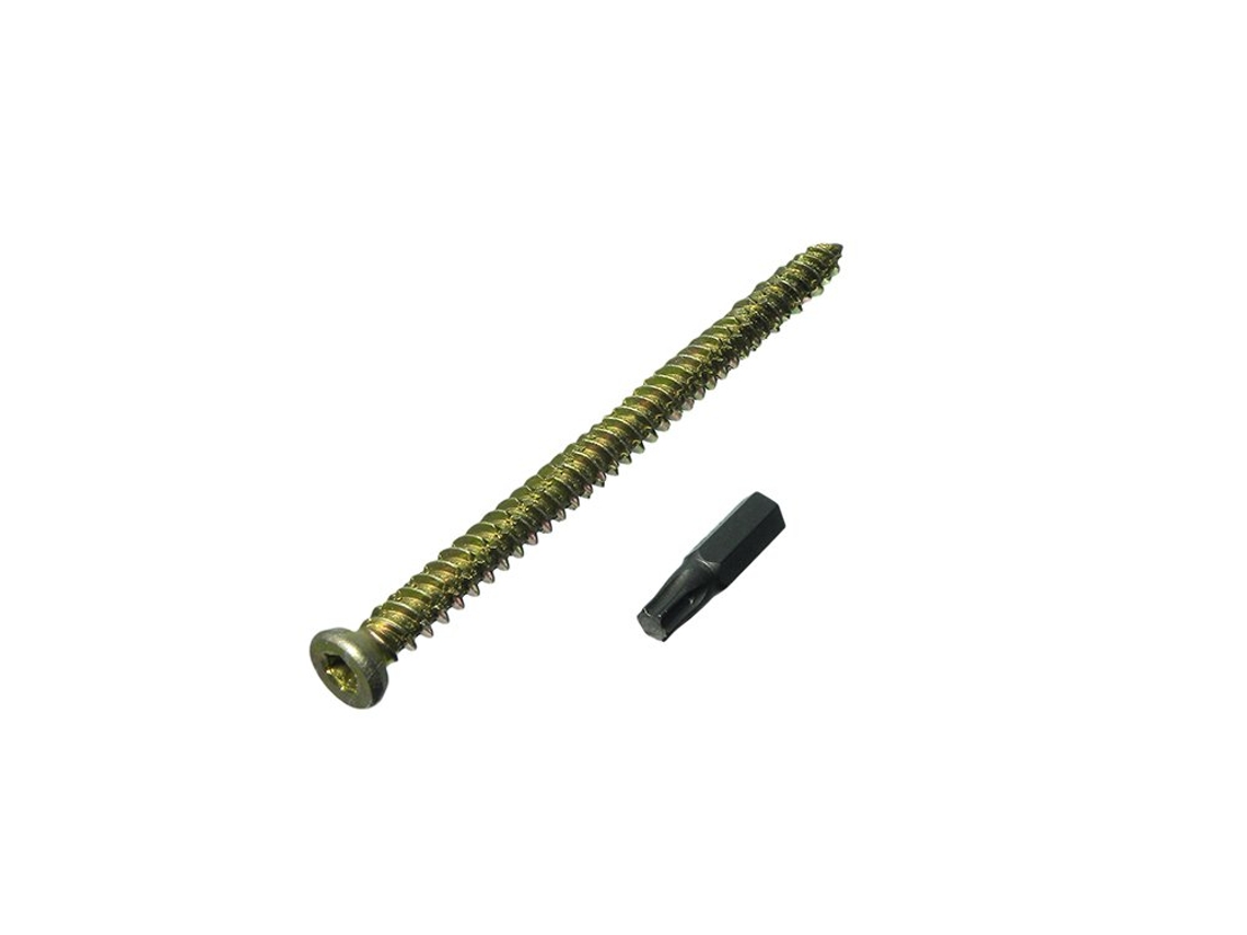 Pacote Com 100 Parafusos Para Caixilhos De Portas E Janelas Com Cabeças, 7,5 Mm X 202 Mm, Ponta Torx.